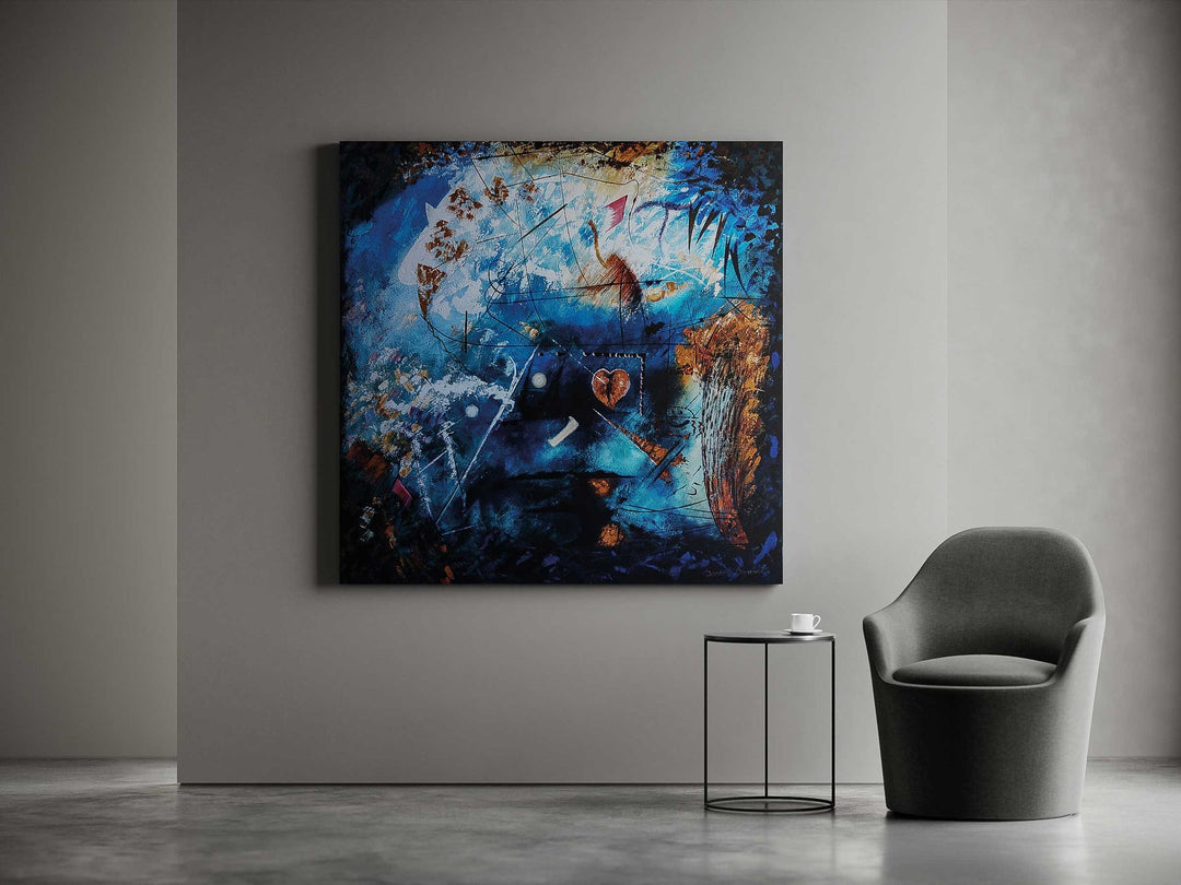 Herfst kunst aan de muur