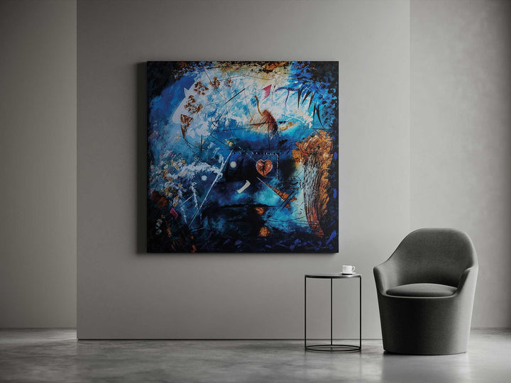 Herfst kunst aan de muur
