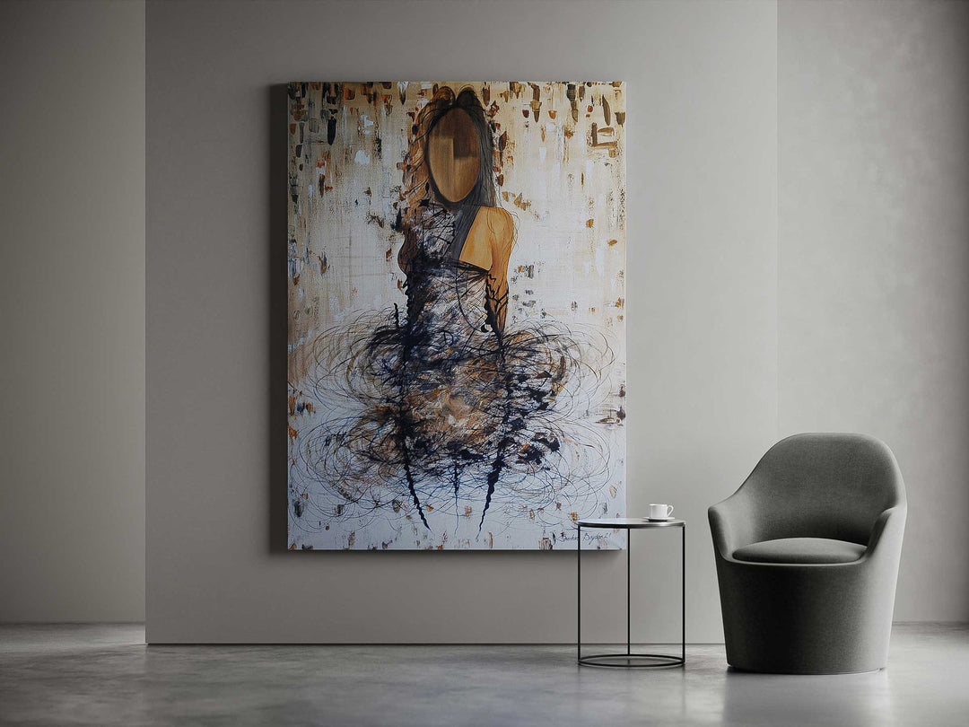 Mode kunst aan de muur