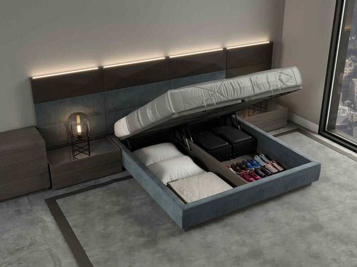 Hexa bed met asymmetrische uitschuifdelen (2 niveaus)