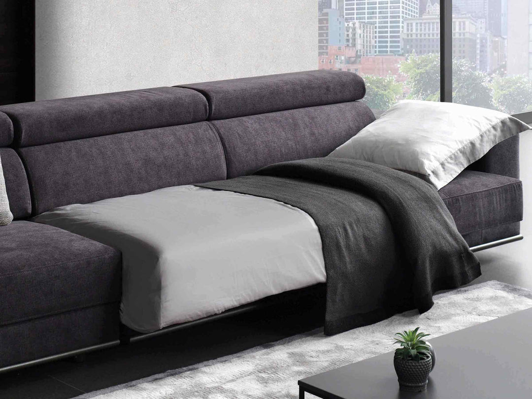 Met uitschuifbare bank met chaise longue
