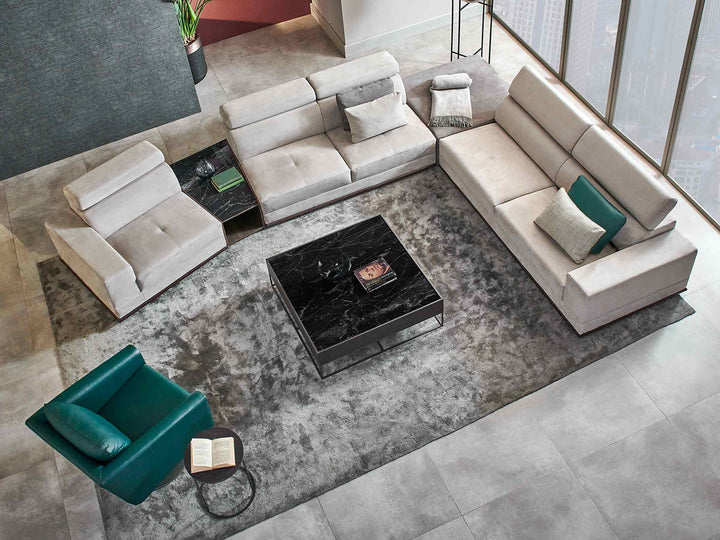 Met 7-zits hoekbank met chaise longue