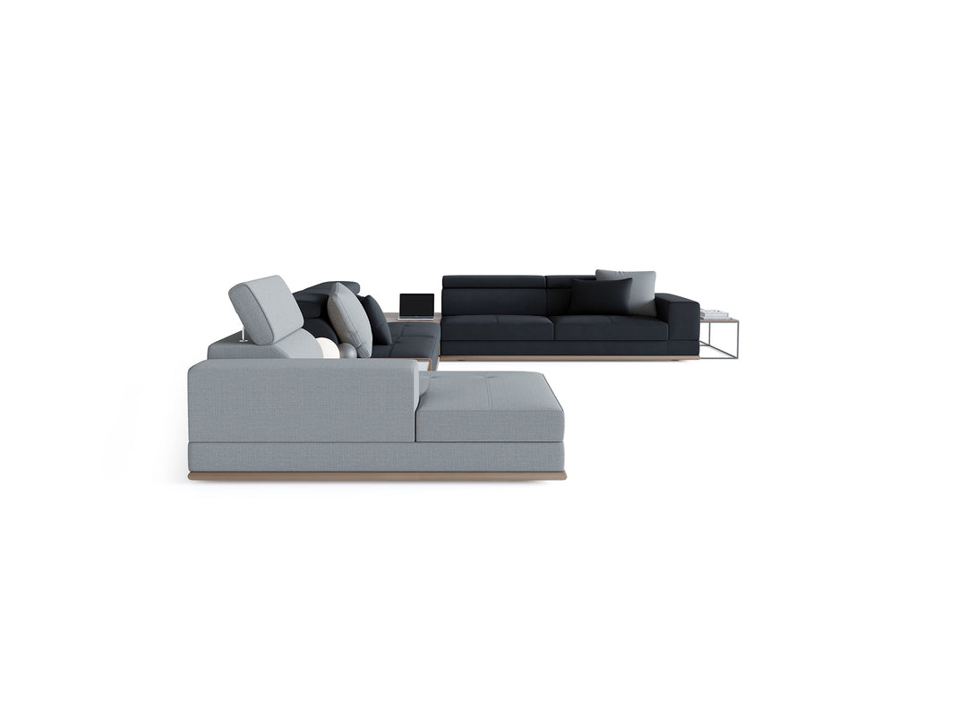 Met 7-zits hoekbank met chaise longue