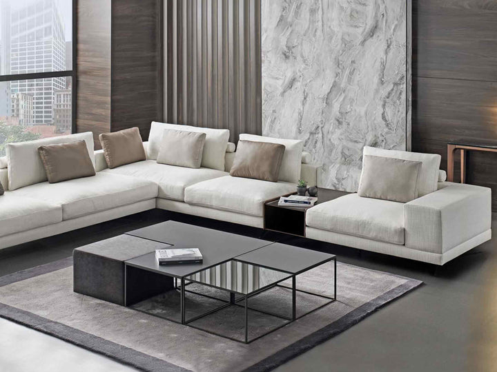 Mix Narrow Sofa with Integrated Table