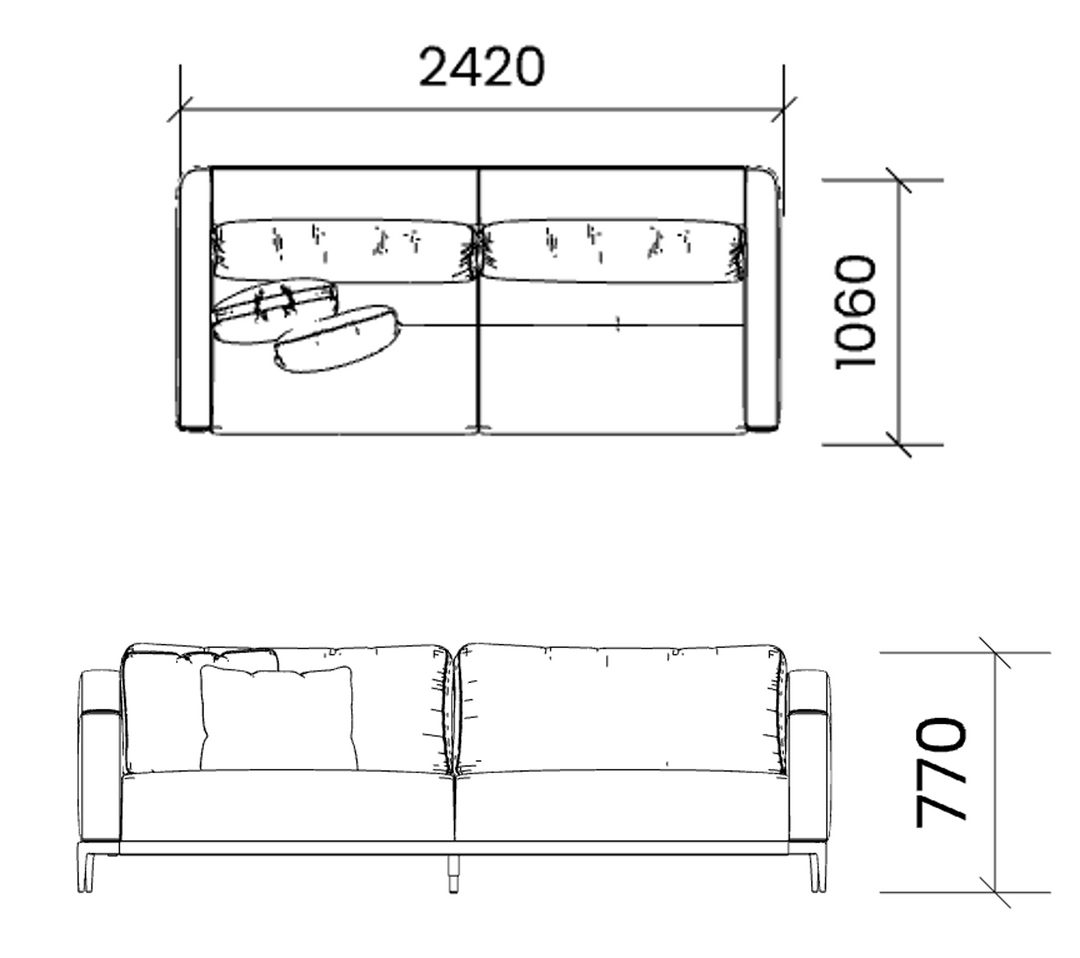 Milda 3 Seater Sofa