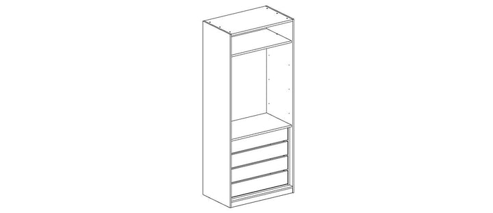 SPACE Open Wardrobe 100cm
