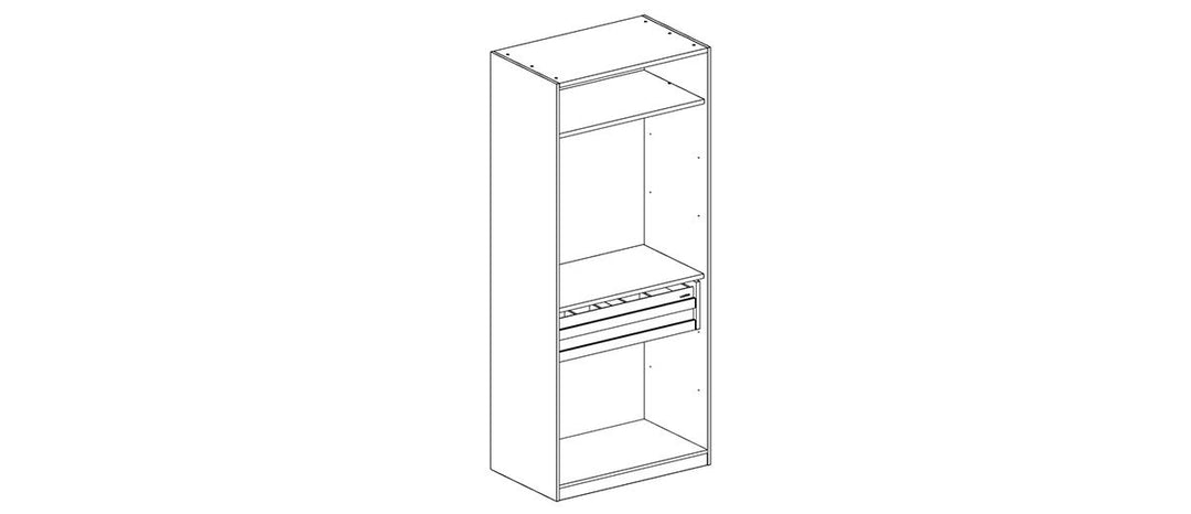 FERMA Wooden Door Wardrobe – 100 cm