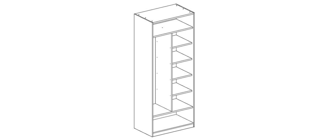 FERMA Wooden Door Wardrobe – 100 cm