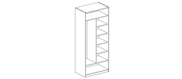 FERMA Wooden Door Wardrobe – 100 cm