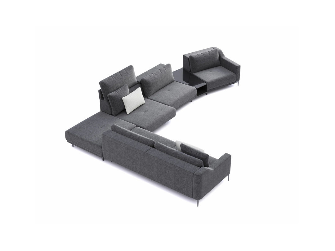 Milda Open Corner Wide Sofa With Angled Table