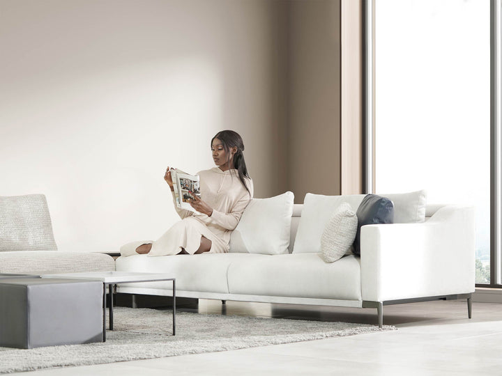 Milda Open Corner Wide Sofa With Angled Table