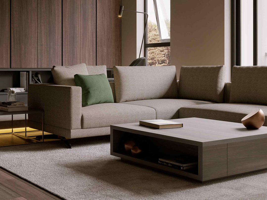 Mix Narrow Sofa with Integrated Table